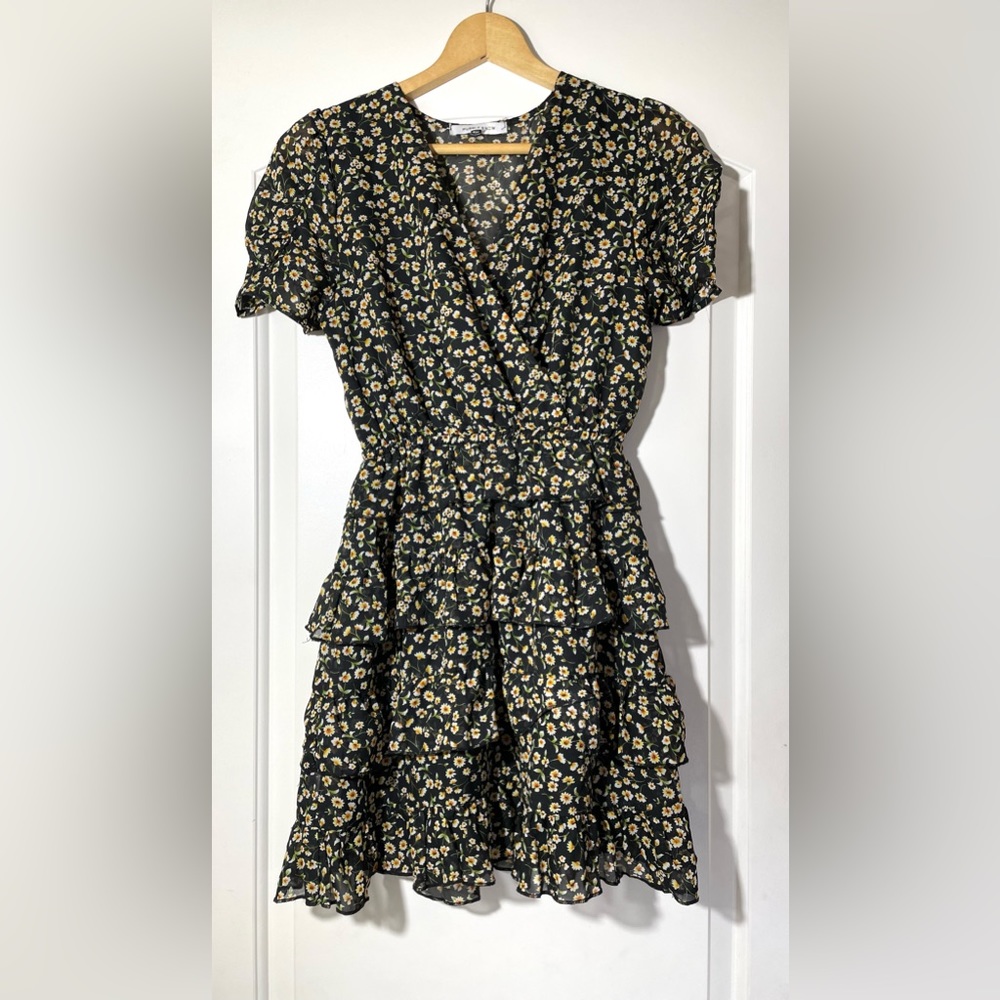 Purple Snow Mini Floral Dress Size Small